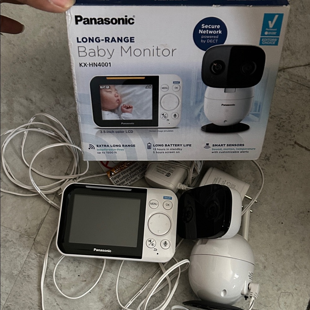 Panasonic White and Black Baby Monitor